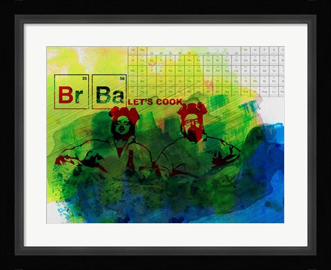 Framed Br Ba Watercolor 1 Print