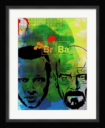 Framed Br Ba Watercolor 2 Print