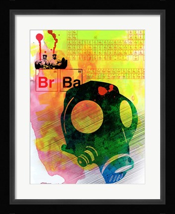 Framed Br Ba Watercolor 3 Print