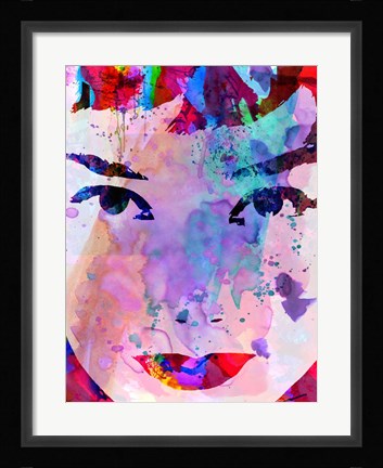 Framed Audrey Watercolor Print