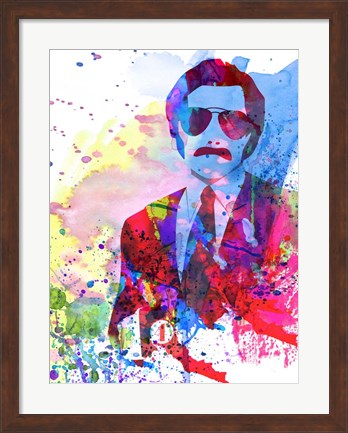 Framed Anchorman Watercolor 2 Print