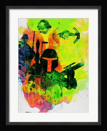 Framed Star Warriors Watercolor 3 Print