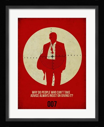 Framed James Red Print