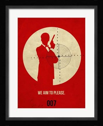 Framed James Red 2 Print