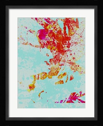 Framed Bob Marley Watercolor Print