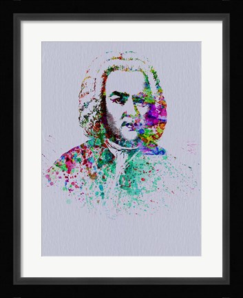 Framed Bach Watercolor Print