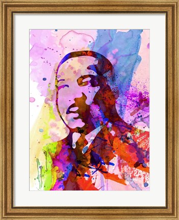 Framed Martin Luther King Watercolor Print