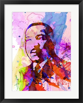 Framed Martin Luther King Watercolor Print
