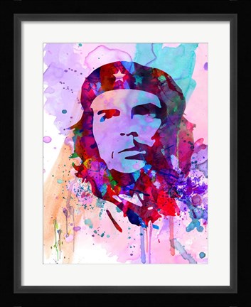 Framed Che Guevara Watercolor 2 Print