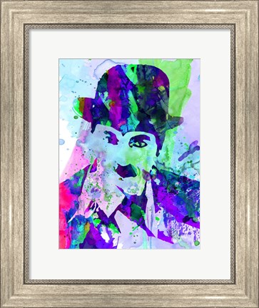 Framed Chaplin Watercolor Print