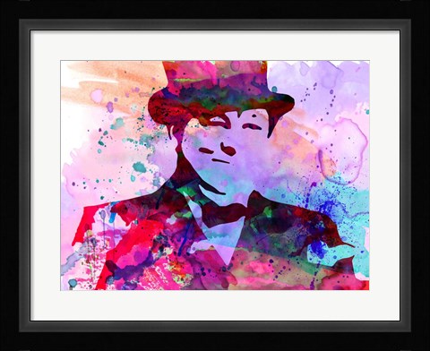 Framed Churchill Watercolor Print