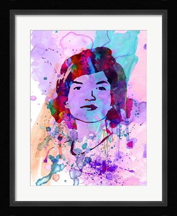 Framed Jackie Kennedy Watercolor Print
