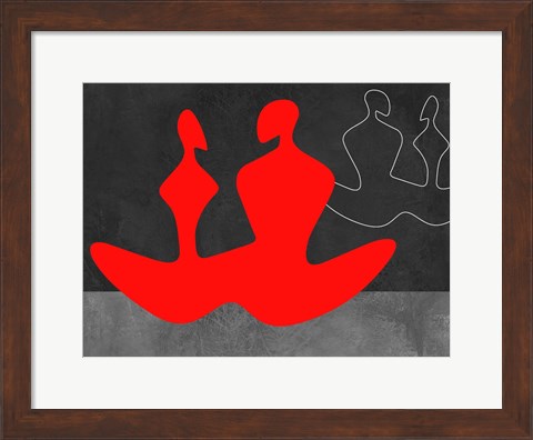 Framed Red Couple 1 Print