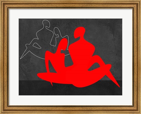 Framed Red Couple 3 Print