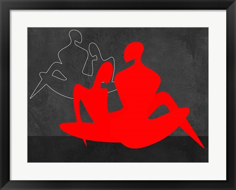 Framed Red Couple 3 Print