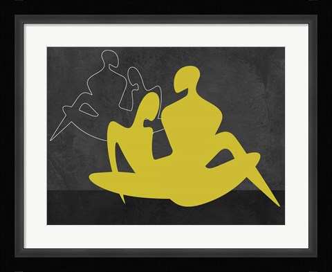Framed Yellow Couple Print