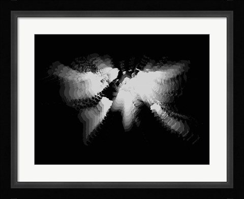 Framed White Radiant World Map Print