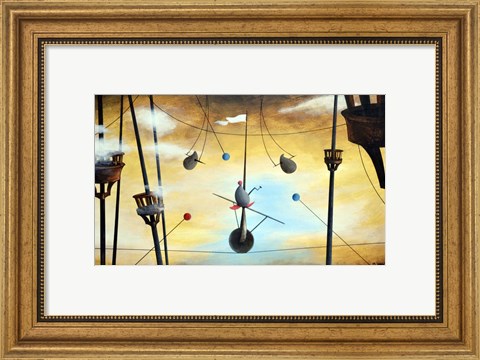 Framed On The Rope Print