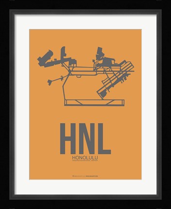 Framed HNL Honolulu Airport 2 Print