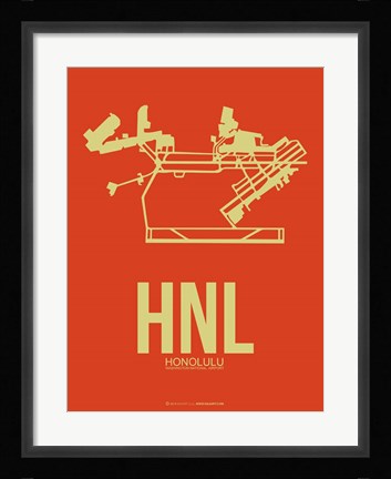Framed HNL Honolulu Airport 3 Print