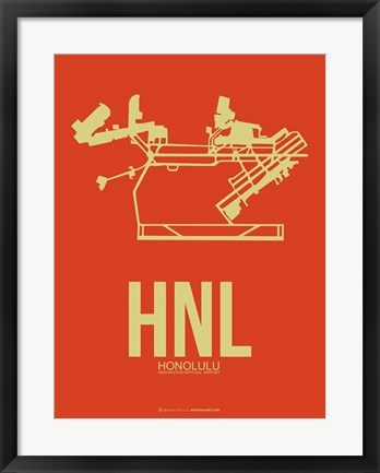 Framed HNL Honolulu Airport 3 Print