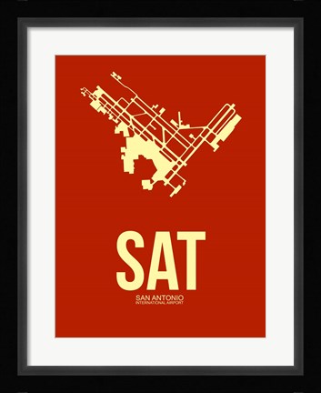 Framed SAT San Antonio Airport 1 Print