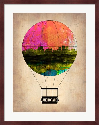 Framed Anchorage Air Balloon Print