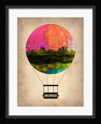 Framed Anchorage Air Balloon Print
