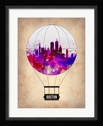 Framed Boston Air Balloon Print