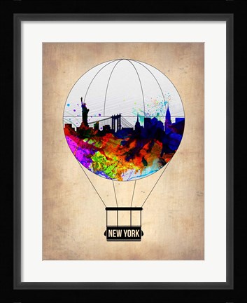 Framed New York Air Balloon Print