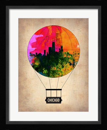 Framed Chicago Air Balloon Print