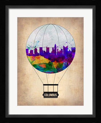 Framed Columbus Air Balloon Print