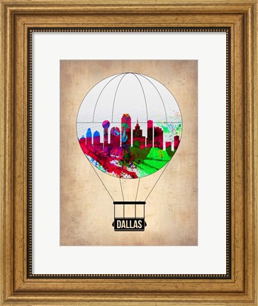 Framed Dallas Air Balloon Print