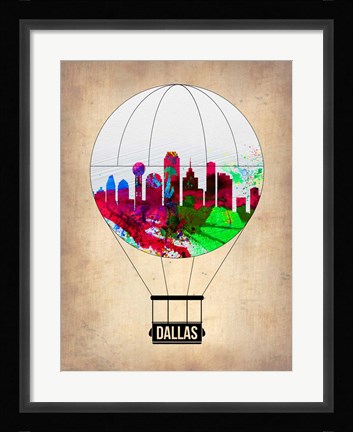 Framed Dallas Air Balloon Print