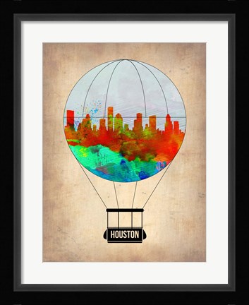 Framed Houston Air Balloon Print