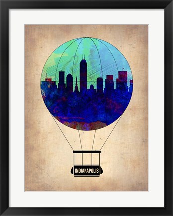 Framed Indianapolis Air Balloon Print
