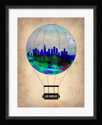 Framed Los Angeles Air Balloon Print