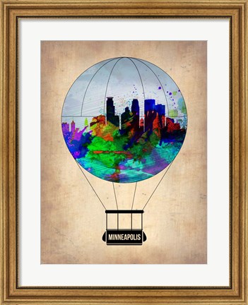 Framed Minneapolis Air Balloon Print