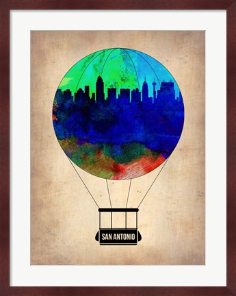 Framed San Antonio Air Balloon Print