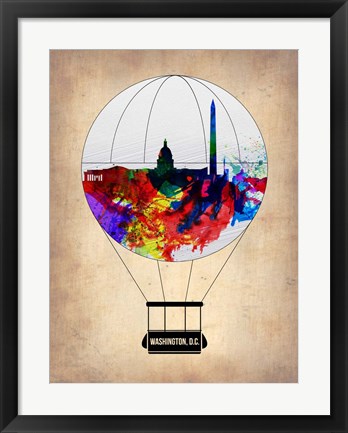 Framed Washington, D.C. Air Balloon Print
