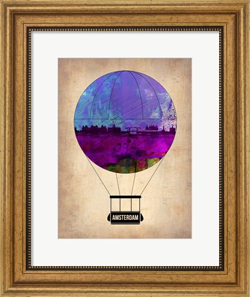Framed Amsterdam Air Balloon Print