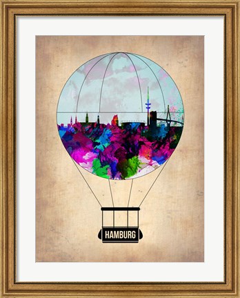 Framed Hamburg Air Balloon Print