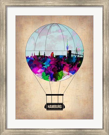 Framed Hamburg Air Balloon Print