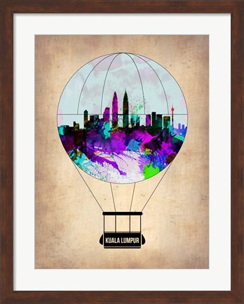 Framed Kuala Lumpur Air Balloon Print