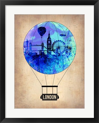 Framed London Air Balloon Print