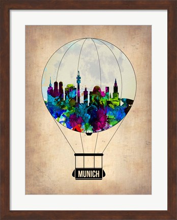 Framed Munich Air Balloon Print