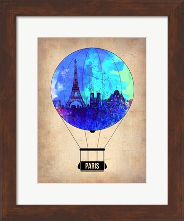 Framed Paris Air Balloon Print