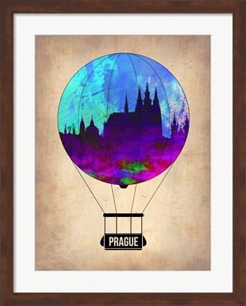 Framed Prague Air Balloon Print