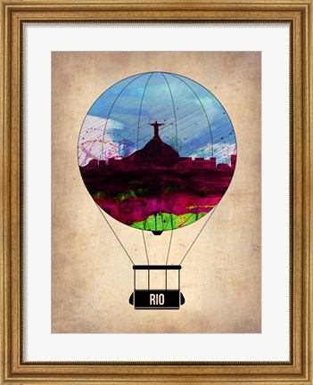 Framed Rio Air Balloon Print