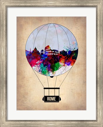Framed Rome Air Balloon Print